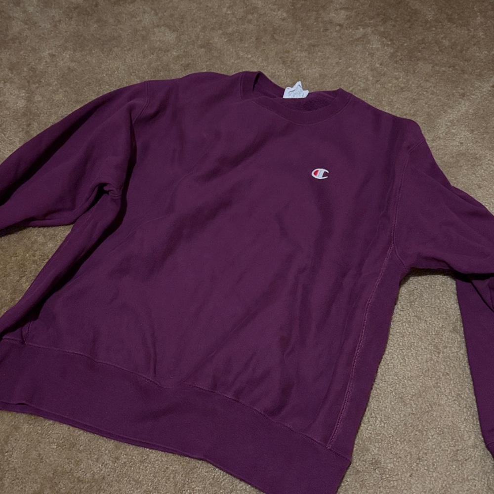 Champion Reverse Weave Purple Crewneck Pullover Sweatshirt Size XL